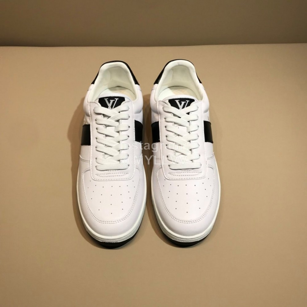 LV White Cowhide Casual Sneakers For Men