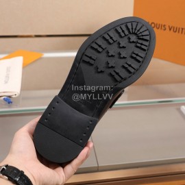 LV Calf Leather Business Casual Loafers For Men Black