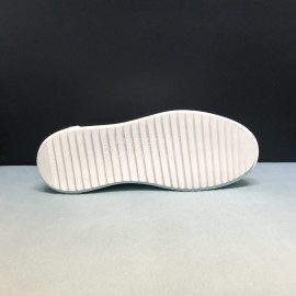 LV Blue Letter Printed Cowhide Sneakers For Men And Women