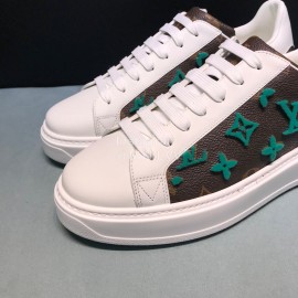 LV 3d Monogram Embossed Calf Leather Sneakers For Men