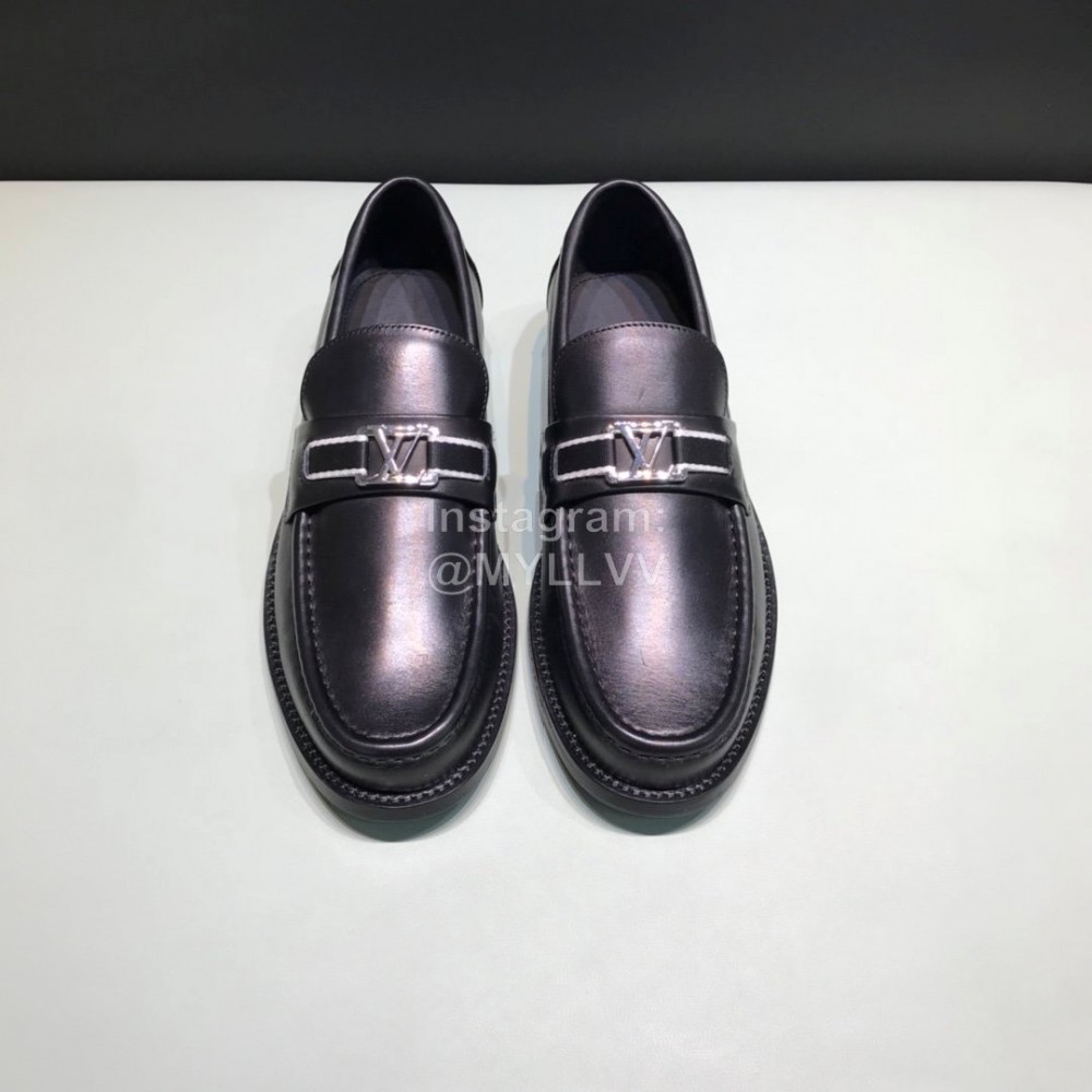 LV Calf Leather Loafers For Men Black
