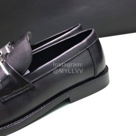 LV Calf Leather Loafers For Men Black
