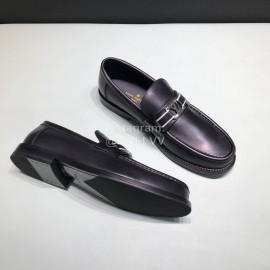 LV Calf Leather Loafers For Men Black