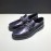 LV Calf Leather Letter Buckle Loafers For Men Black