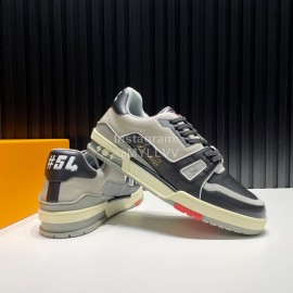 LV Calf Leather Lace Up Sneakers For Men Black