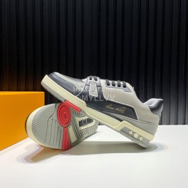 LV Calf Leather Lace Up Sneakers For Men Black