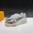LV Calf Leather Lace Up Sneakers For Men SiLVer