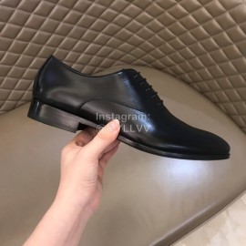 LV Black Cowhide Lace Up Business Shoes For Men