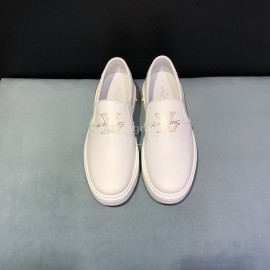 LV 3d Printed Cowhide Casual Loafers For Men