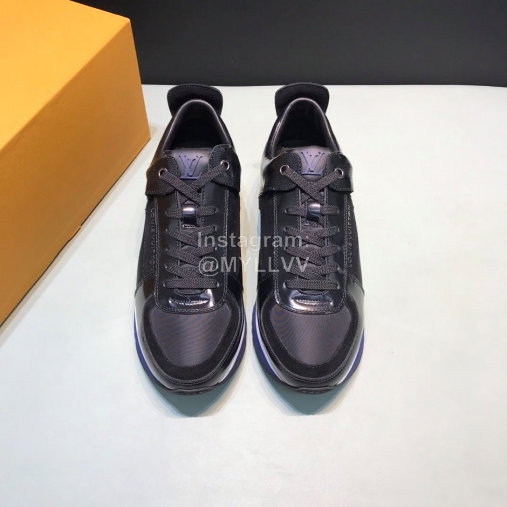 LV Cowhide Canvas Casual Sneakers For Men Black