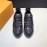 LV Cowhide Canvas Casual Sneakers For Men Black