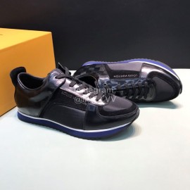 LV Cowhide Canvas Casual Sneakers For Men Black