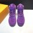LV Vintage Frosted Calf Leather High Top Basketball Shoes For Men Purple