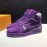 LV Vintage Frosted Calf Leather High Top Basketball Shoes For Men Purple