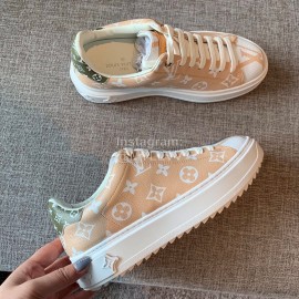 Lv Thick Soled Casual Shoes Orange