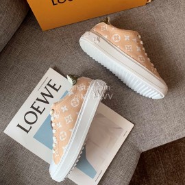 Lv Thick Soled Casual Shoes Orange