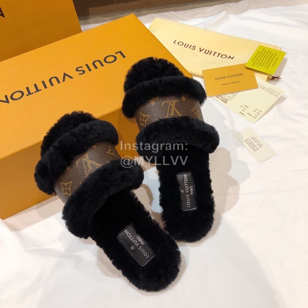Lv Wool Slippers