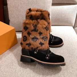 Lv Winter Plush Boots Black