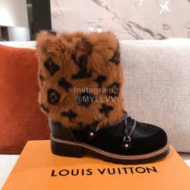 Lv Winter Plush Boots Black