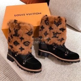 Lv Winter Plush Boots Black