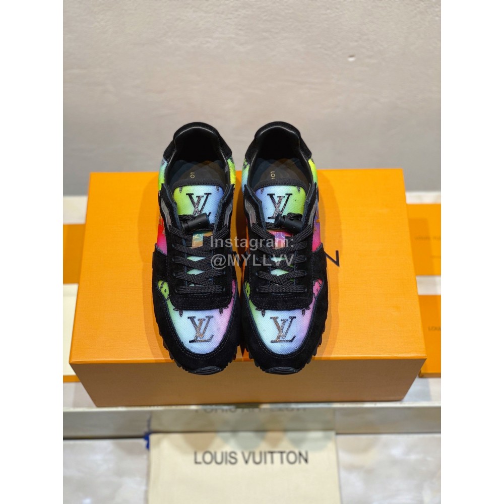 Lv Color Splicing Couple Casual Sneakers Black