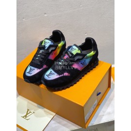 Lv Color Splicing Couple Casual Sneakers Black