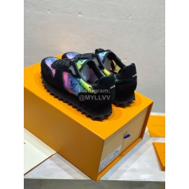 Lv Color Splicing Couple Casual Sneakers Black