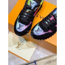 Lv Color Splicing Couple Casual Sneakers Black