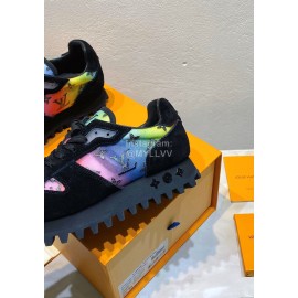 Lv Color Splicing Couple Casual Sneakers Black