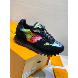 Lv Color Splicing Couple Casual Sneakers Black