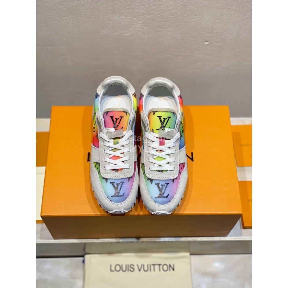 Lv Color Splicing Couple Casual Sneakers Gray
