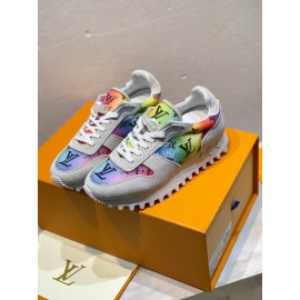 Lv Color Splicing Couple Casual Sneakers Gray