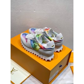 Lv Color Splicing Couple Casual Sneakers Gray