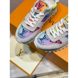 Lv Color Splicing Couple Casual Sneakers Gray