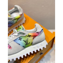 Lv Color Splicing Couple Casual Sneakers Gray