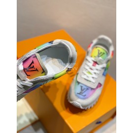 Lv Color Splicing Couple Casual Sneakers Gray