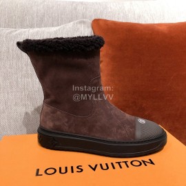 Lv Autumn Winter Lamb Wool Boots For Women Purple