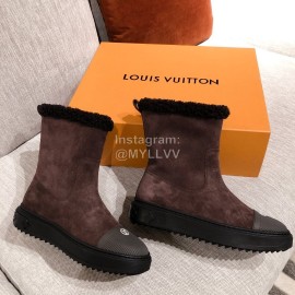 Lv Autumn Winter Lamb Wool Boots For Women Purple