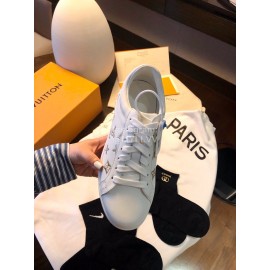 Lv Classic Silk Embroidery Casual Shoes