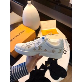 Lv Classic Silk Embroidery Casual Shoes