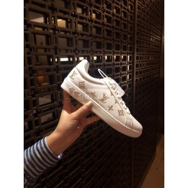 Lv Classic Silk Embroidery Casual Shoes