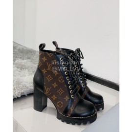 Lv Autumn Winter New Thick Heel Thick Soled Boots Brown