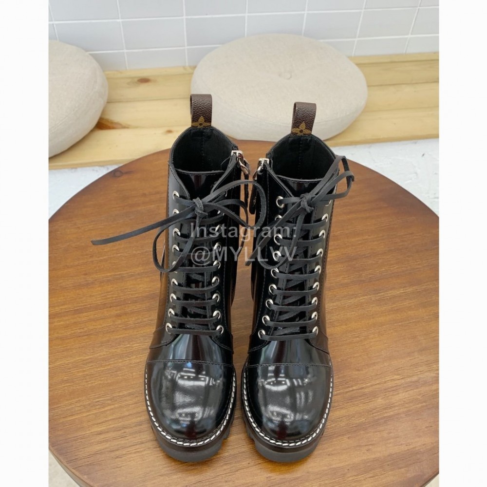 Lv Autumn Winter New Thick Heel Thick Soled Boots Black