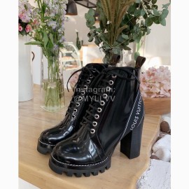 Lv Autumn Winter New Thick Heel Thick Soled Boots Black