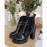 Lv Autumn Winter New Thick Heel Thick Soled Boots Black
