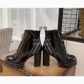 Lv Autumn Winter New Thick Heel Thick Soled Boots Black