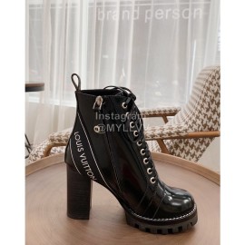Lv Autumn Winter New Thick Heel Thick Soled Boots Black