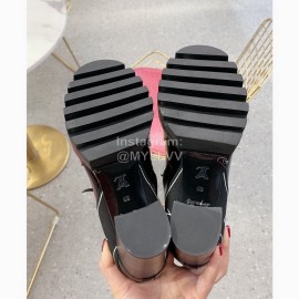 Lv Autumn Winter New Thick Heel Thick Soled Boots Black