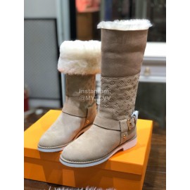 Lv Winter Embossed Wool Boots For Women