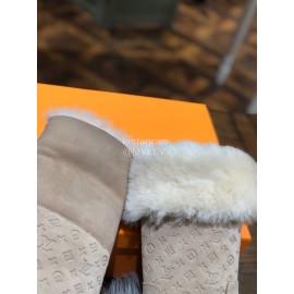 Lv Winter Embossed Wool Boots For Women